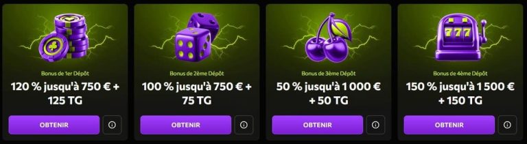 Instasino Casino bonus bienvenue