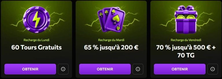 Instasino Casino bonus semaine